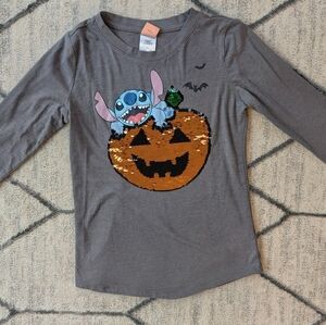 Disney Lilo & Stitch Halloween Reversible Sequin Long Sleeve Kids Large 10/12